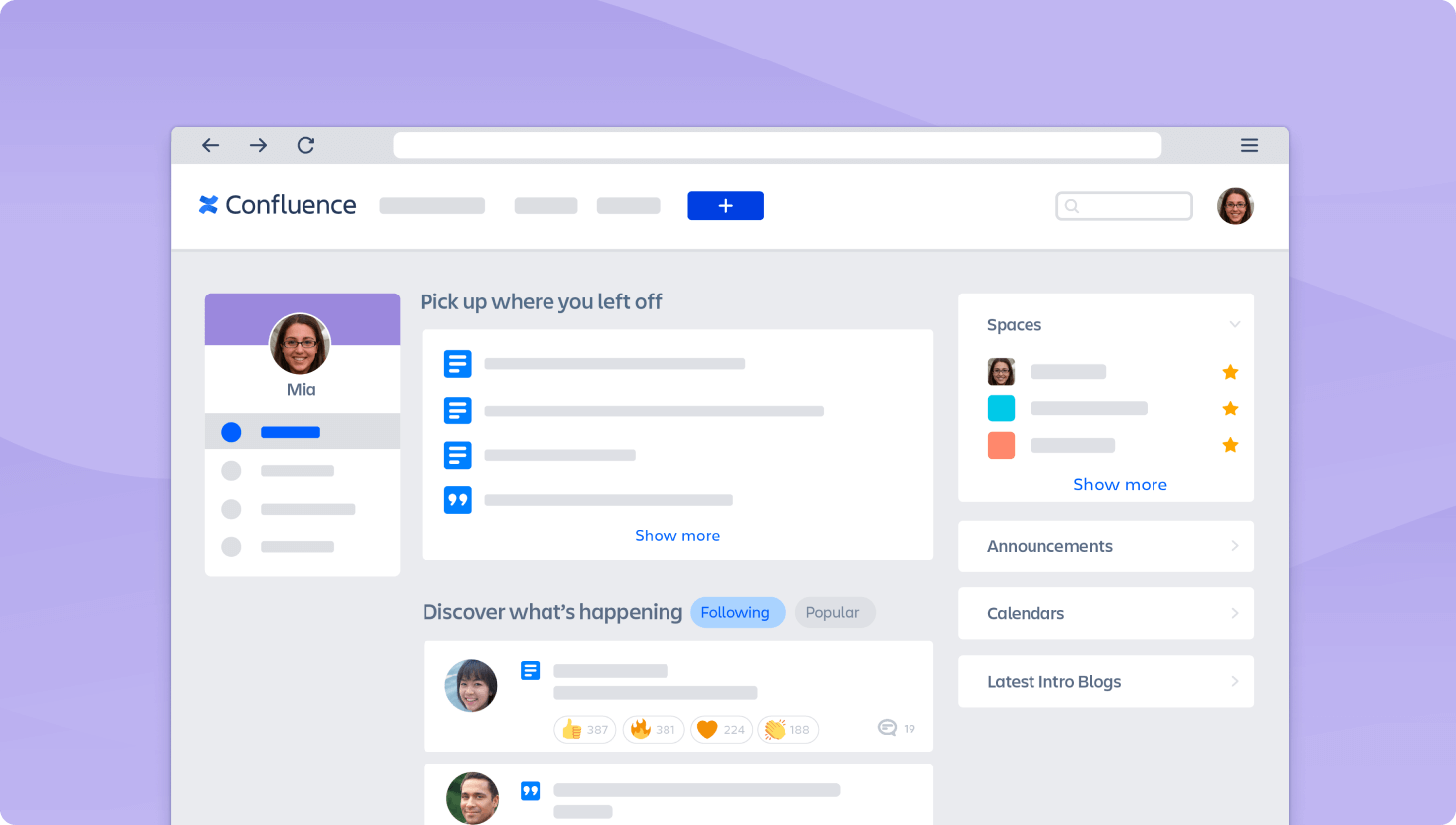 illustrated version of confluence personal space